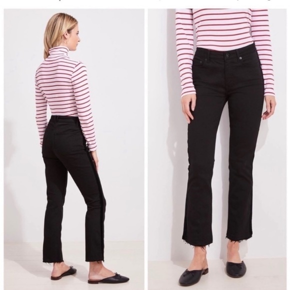 Vineyard Vines jeans Black High-Rise Kick Flare size 27‎ tux velvet striped - Picture 9 of 9